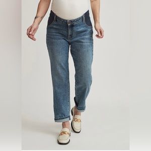 RW & Co. Maternity Straight Leg Dark Wash Jeans, 28” inseam, barely worn
